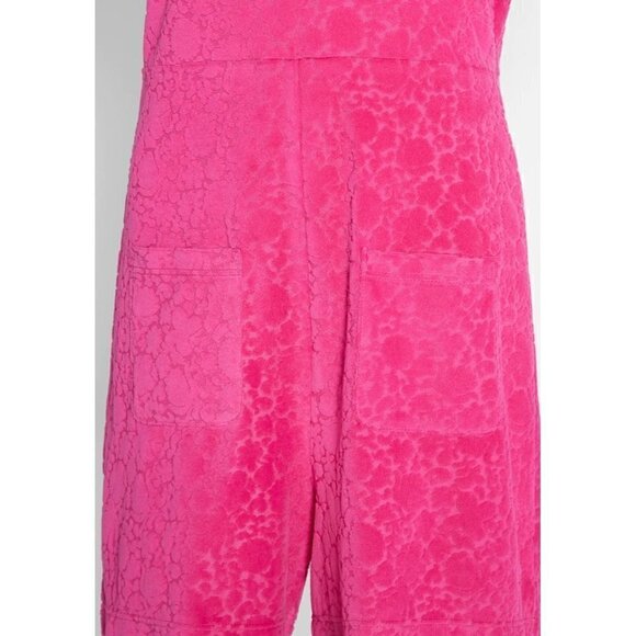 ModCloth Beach Chaser Velour Romper Sweet Berry size L - Picture 3 of 4